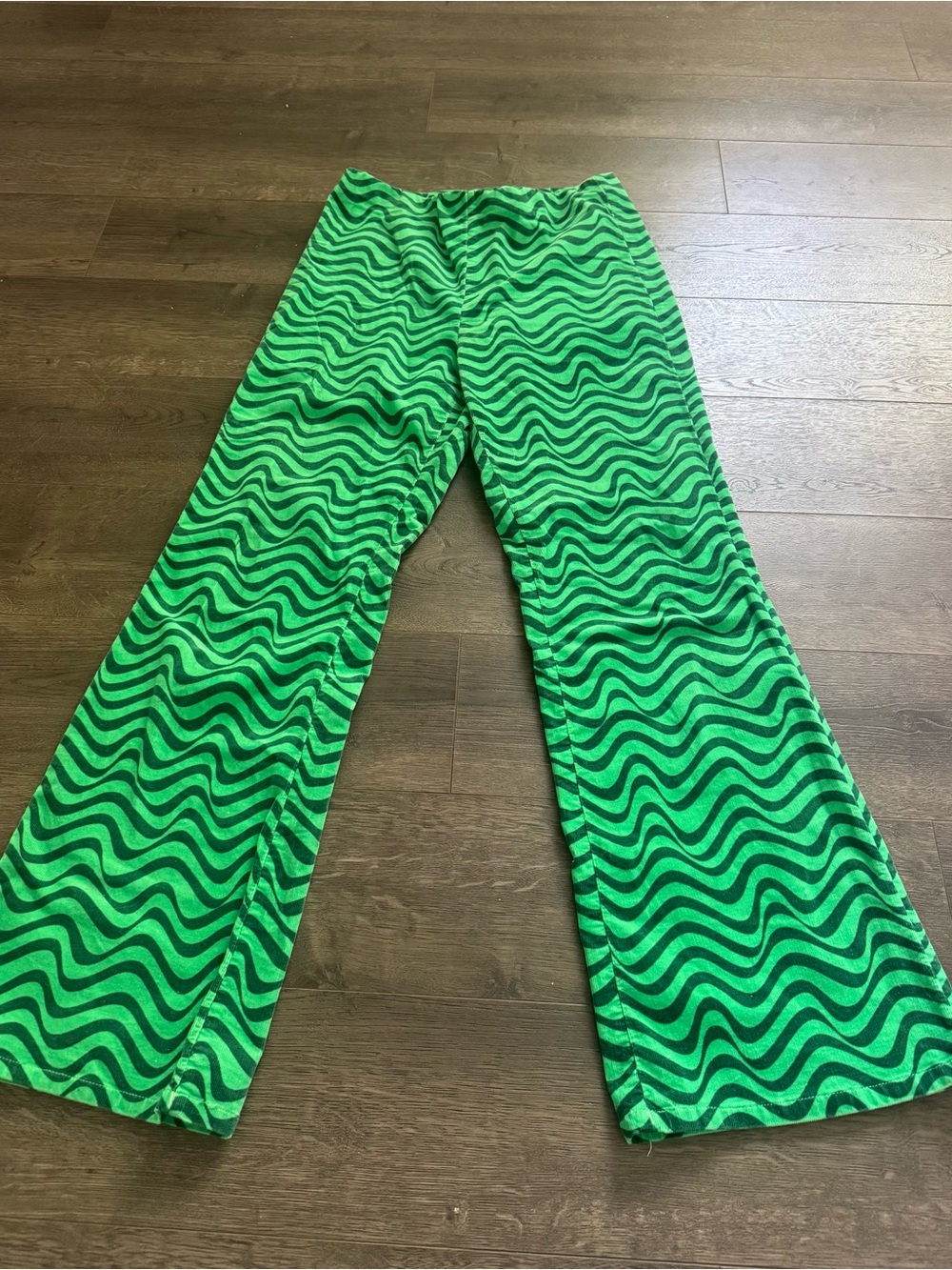 wild fable Green Wavy Print Boot Cut Pants